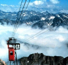 First cable car to the Pic du Midi