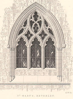 Gothic window, Beverley Church, England