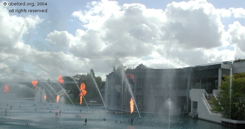 Music, water and fire outdoors show at Futuroscope