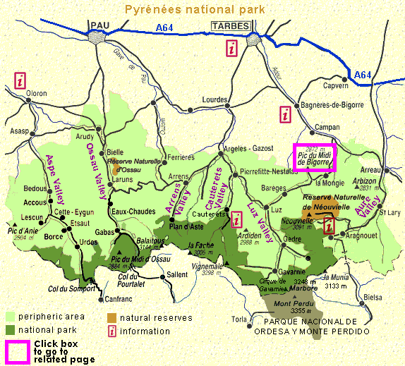 Map - Pyrenees National Park