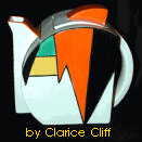 Jazz Teapot by Clarice Cliff
