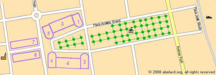 Plan of Morcenx town centre