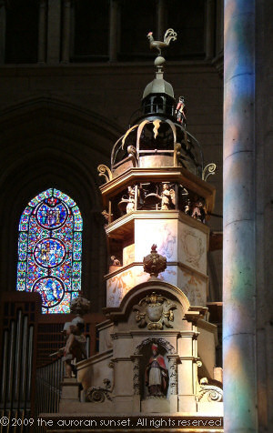 The astronomical clock in Lyon Cathedral
