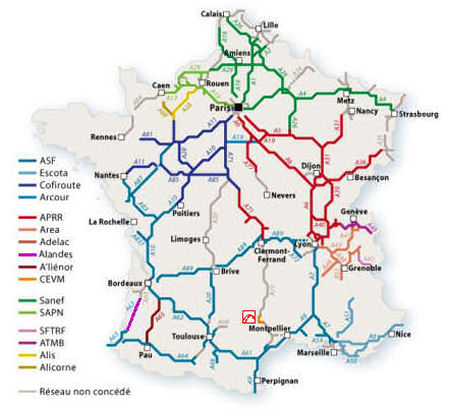 Motorway Map Of France Motorway Aires, An Introduction | France Zone At Abelard.org