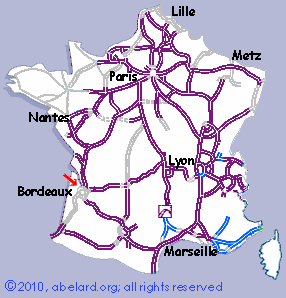 click for introduction to motorways/autoroutes of France