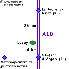 sketch map locating lozay aire