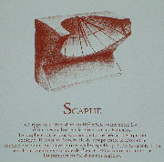 Panel about the scaphe sundial