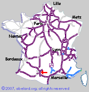 sketch map indicating the Cité de l'espace