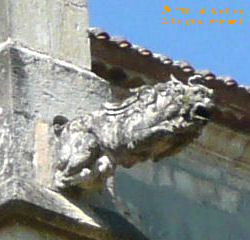 Leaping gargoyle on Bazas cathedral