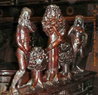Adam & Eve carving 