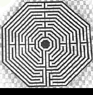 Amiens labyrinth drawn by Jules Gailhabaud