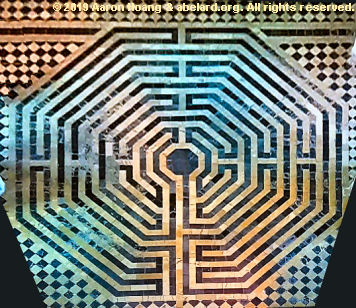 The labyrinth at the Basilica of Saint Quentin