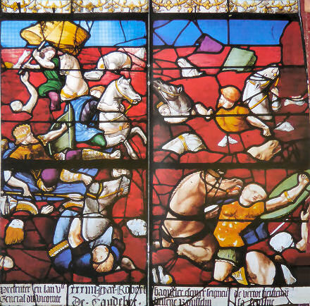 The Parting of the Red Sea window, bay 26, église Notre-Dame, Caudebec-en-Caux