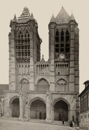 West front of Notre-Dame de Noyon cathedral