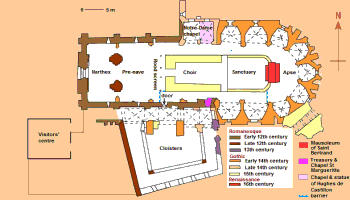 plan of the cathedral of Saint-Bertrand-de-Comminges