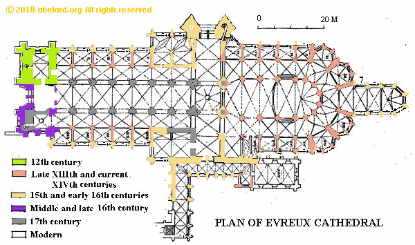 Plan of Bayeux cathedral