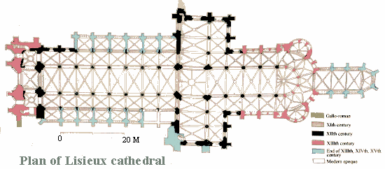 Plan of Lisieux cathedral