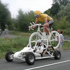 giant cyclist on le Tour de France
