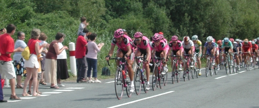 the peloton on the Tour de France