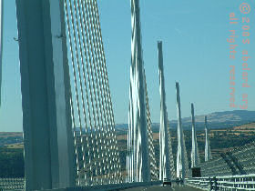 view from the road deck, Viaduct de Millau