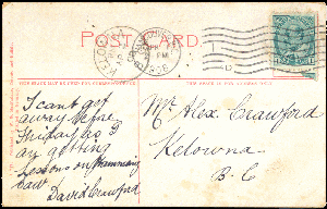 Postcard with an unusual divided back showing logging in Vancouver, Canada. Postmarked 1908. Printed in Germany.