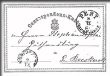 One of the first postcards, sent in Austria in 1869