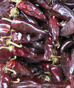 Garlands of piment, or red peppers.