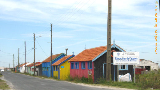 traditional oyster farmers' huts
