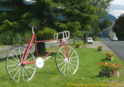 Roadside bike at Heches, in the Pyrenees