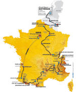 Map of the Tour de France 2010