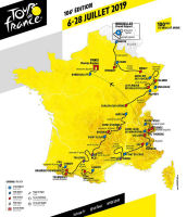 Route map of the 2019 Tour de France