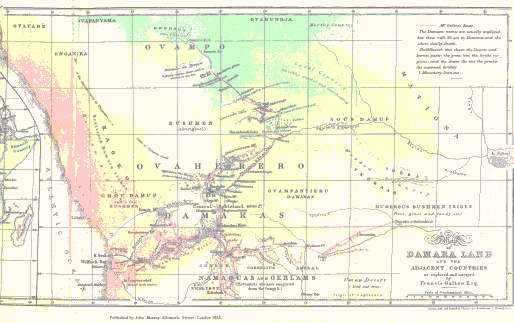 Map of Damara Land and the adjacent countries...