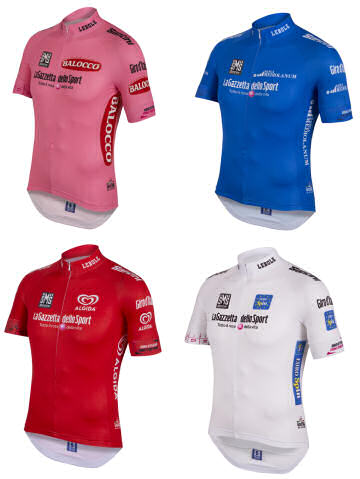The four leaders jersey for Giro 2015