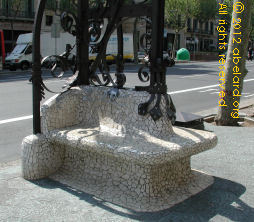 A street seat by Gaudi