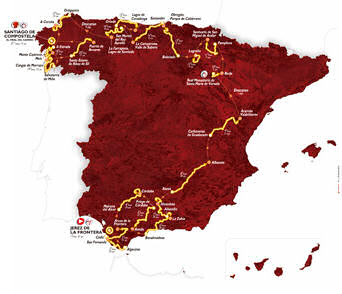 route map, Vuelta 2014