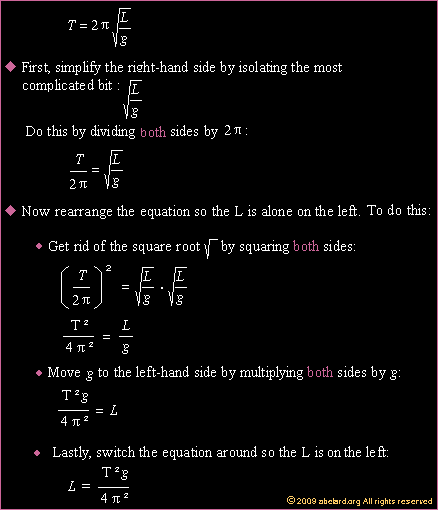 Rearranging an equation, 1