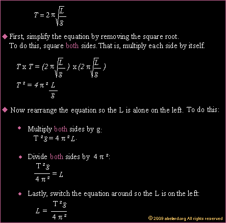 Rearranging an equation, 2