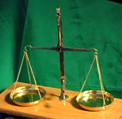 set of balance scales
