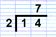 A simple division sum: 14/2=7