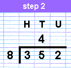 Simple division: hundreds, tens, units - step two